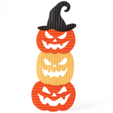 Halloween Metal Jack-O'-Lantern Stack Sign